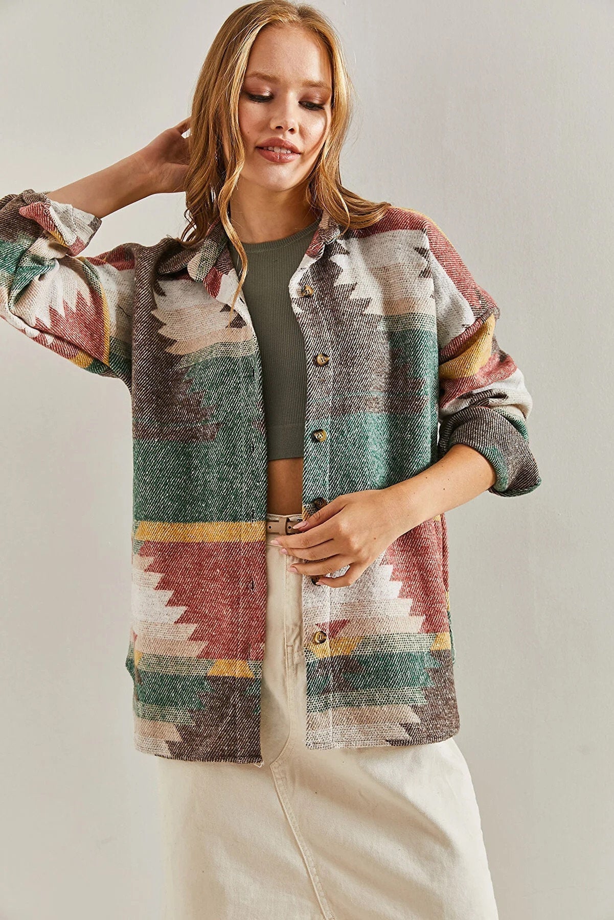 Aztec Inspired Cotton Rustic Shacket