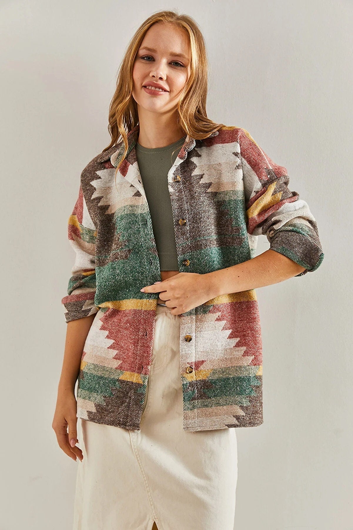 Aztec Inspired Cotton Rustic Shacket