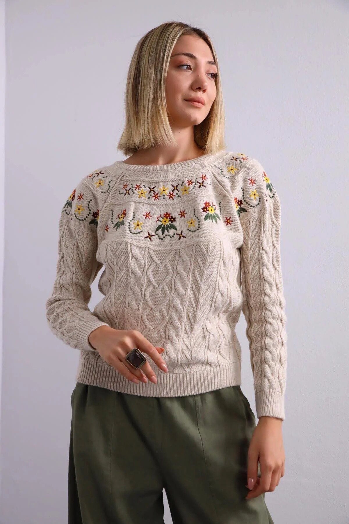 Heirloom Blossom Embroidered Sweater